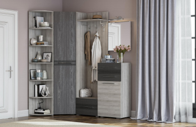 Дуб серый + айронвуд серебро