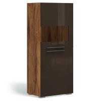 Шкаф-витрина низкая Solo (таксония/коричневый) правый
