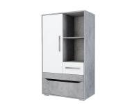 МС "Грей" Тумба многофункциональная (без фотопечати) (Цемент светлый/Белый)