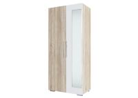 Лагуна 2 Шкаф двухстворчатый (сонома/белый глянец)