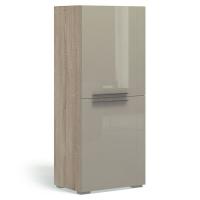 Шкаф-пенал низкий Solo (дуб Сонома / глянец мокко)