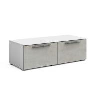 Тумба в гостиную Solo 2 ящика (белый/бетон Grey)