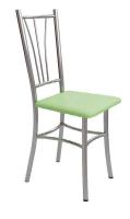Стул хром "Классик-5" (Рустика Лайм)