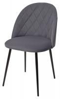 Стул НИРВАНА, цвет серый #H14, велюр / черный каркас М-City