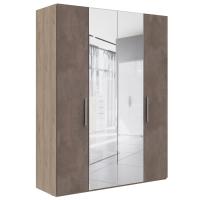 Шкаф для одежды 4 двери Napoli (Крафт серый/бетон Dark)