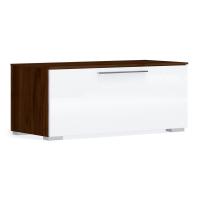 Тумба для обуви с откидной дверцей Solo (орех Коламбия/белый)