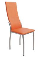Стул хром "Лорд" (Рустика Оранж)