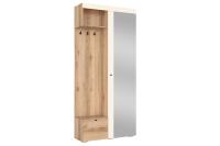 Прихожая №5 (зеркальная) (Дуб Делано/Белый)