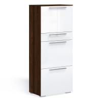 Узкая обувница Solo (орех Коламбия/белый)