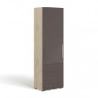 Шкаф-пенал Solo (дуб сонома/коричневый глянец)