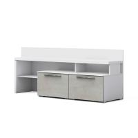Тумба под телевизор Solo (белый/бетон Grey) левая