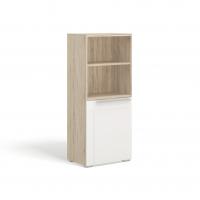 Шкаф-витрина Соло (сонома/белый) левый