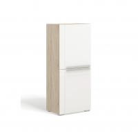 Шкаф-пенал Solo (дуб сонома/белый глянец)