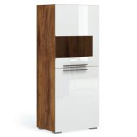 Шкаф-витрина низкая Solo (таксония/белый) правый