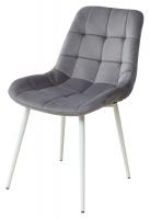 Стул ХОФМАН, цвет темно-серый #H15, велюр / белый каркас 4 шт./1 к М-City