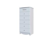 МС "АКВАРЕЛЬ 1 " Комод (Ясень анкор светлый/ белая матовая/Море)