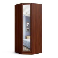 Угловой равносторонний шкаф с зеркалом Верди (орех Леванте)