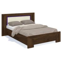 Односпальная кровать 140х200  Blade (орех Коламбия/глянец ваниль)