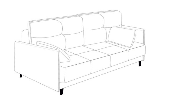 ПРЯМОЙ ДИВАН КАРОЛИНА