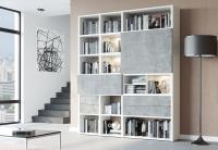 Стеллаж 405.K22 (белый / бетон Dark)