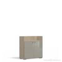 Тумба 2 двери для стеллажа дуб Сонома/Мокко