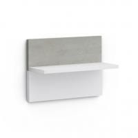 Полка настенная в спальню Solo (белый/бетон Grey)