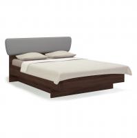 Кровать двуспальная 140х200 с подъёмным основанием Solo (орех Коламбия/экокожа мокко)