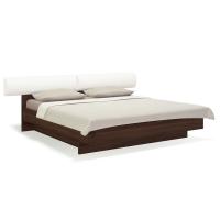 Кровать с подъёмным основанием 180х200  (орех Коламбия/экокожа белая)