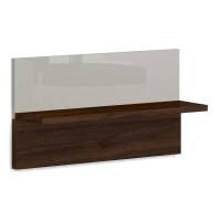 Полка настенная в спальню Solo (орех Коламбия/глянец мокко)