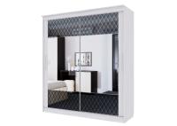 Шкаф-купе №19 (2,0 м) Классик черный (ясень анкор светлый)