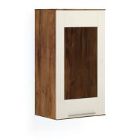 Витрина навесная 1 дверь (таксония/ваниль)