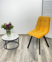 Стул CHILLI-Q SQUARE оранжевый #H20, велюр / черный каркас М-City