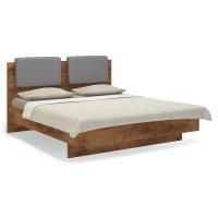 Кровать 160х200 с мягким изголовьем Solo (таксония/экокожа мокко)