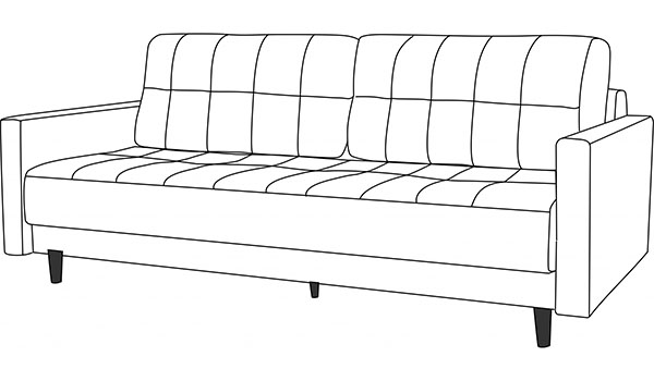 ПРЯМОЙ ДИВАН ОРЛЕАН