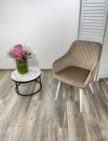 Стул BRANDY BLUVEL-40 бежевый/ белый каркас, М-City