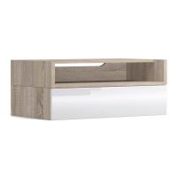 Тумба с 3D нишей Solo Quadro (сонома/белый)