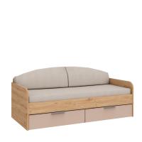 Кровать-тахта 90х200 с ящиками Napoli (Дуб натуральный)