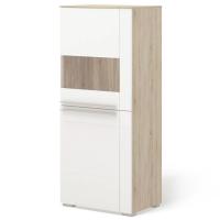 Шкаф-витрина Соло (сонома/белый) правый