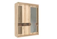 Шкаф-купе №25 (1,5 м) Колор (Делано/Фотопечать/Графит матовый)