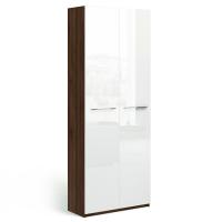 Узкий шкаф в прихожую Solo (орех Коламбия/белый)