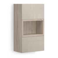 Навесной шкаф с нишей Solo Quadro (сонома/глянец мокко)