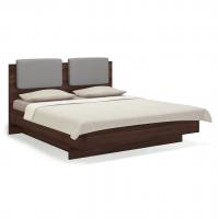 Кровать двуспальная 160х200 с ящиком Solo (орех Коламбия/экокожа мокко)