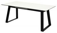 Стол Франк 180 Слоновая кость, керамика / черный каркас М-City