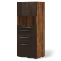 Комод-витрина  Solo (таксония/коричневый) правый
