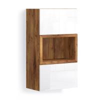Навесной шкаф с нишей Solo Quadro (таксония/белый глянец)