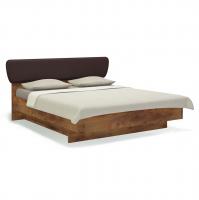 Кровать 160х200 с ящиком для белья Solo (таксония/экокожа коричневая)