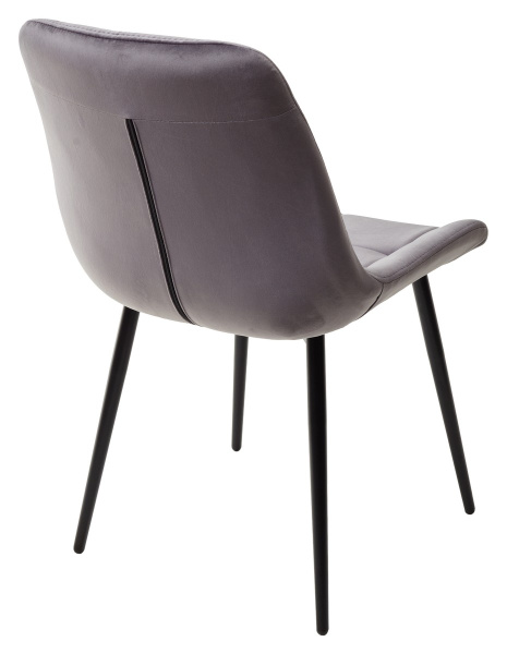 Стул ХОФМАН, цвет темно-серый B-27, велюр, 2шт./1к / черный каркас М-City