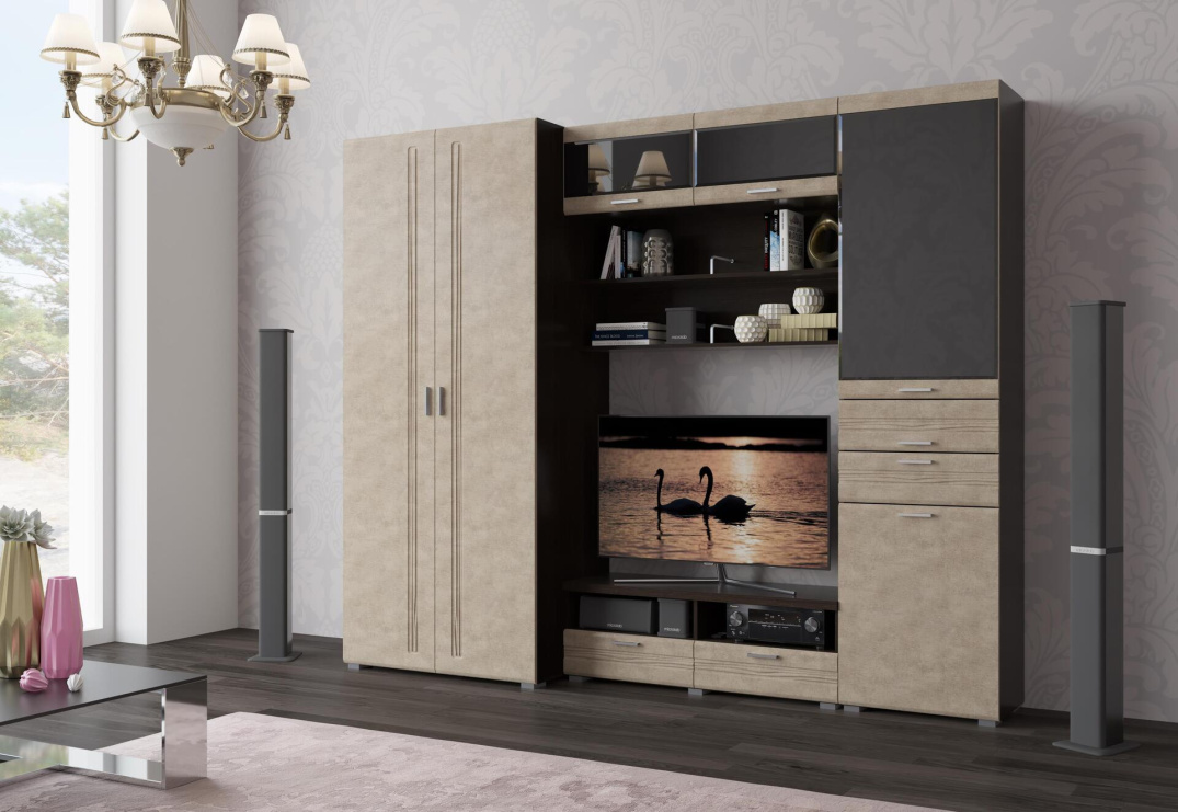 Венге-Бетон бежевый