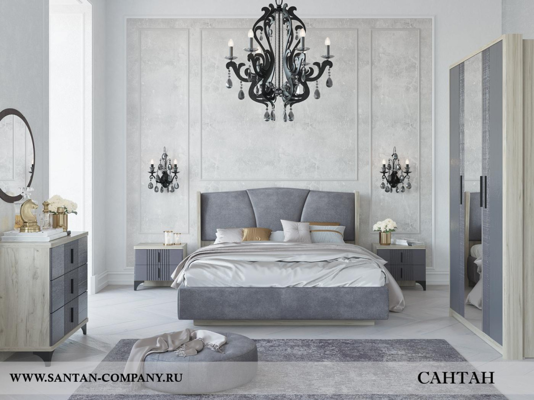 Дуб серый + айронвуд серебро ткань alpina 14