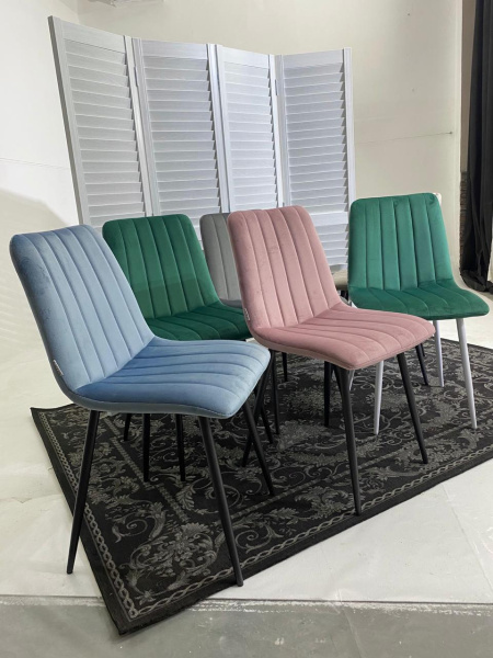 Стул DUBLIN G108-15  пепел розы, велюр / темно-серый каркас М-City